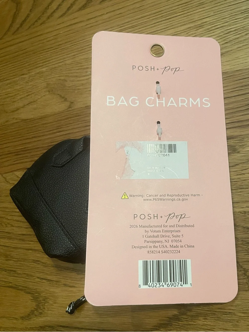 Posh + Pop - Black Mini Purse Bag Charm